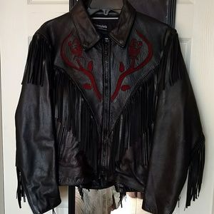 Vintage Leather Motorcycle Jacket